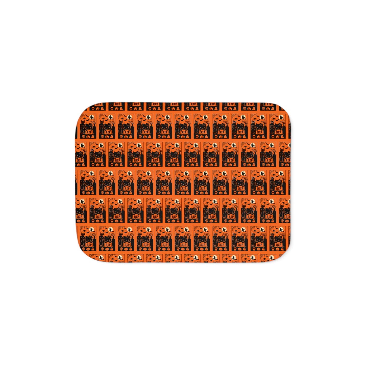 Sherpa Blanket - Black Hello Kitty Orange Blanket
