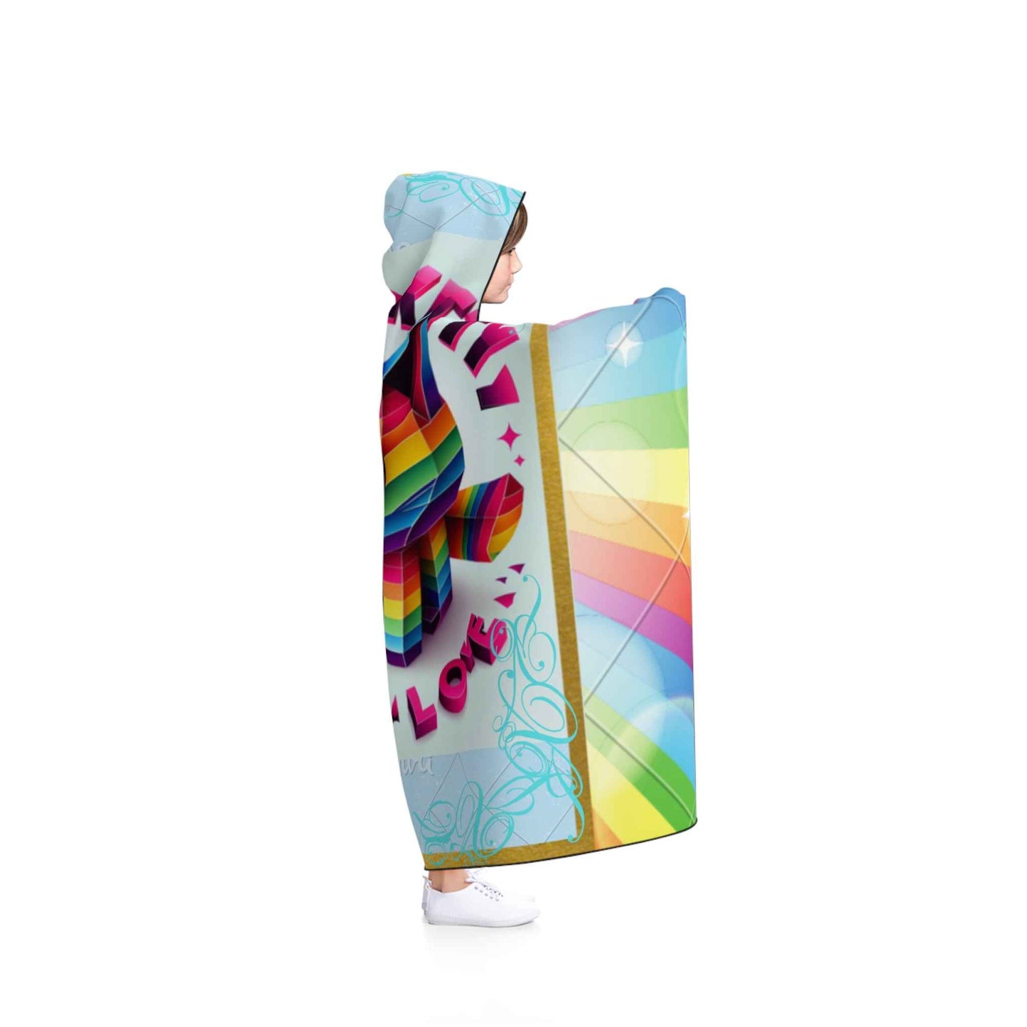 Kids Hooded Blanket Hello Kitty Rainbow Cat Lovers Children's Hoodie - Hello Kittyy Blanket Store