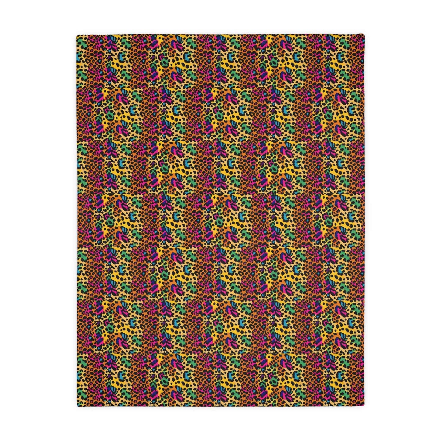 Vibrant laopard Print Velveteen Blanket – Cozy Two-Sided Microfiber Throw - Hello Kittyy Blanket Store
