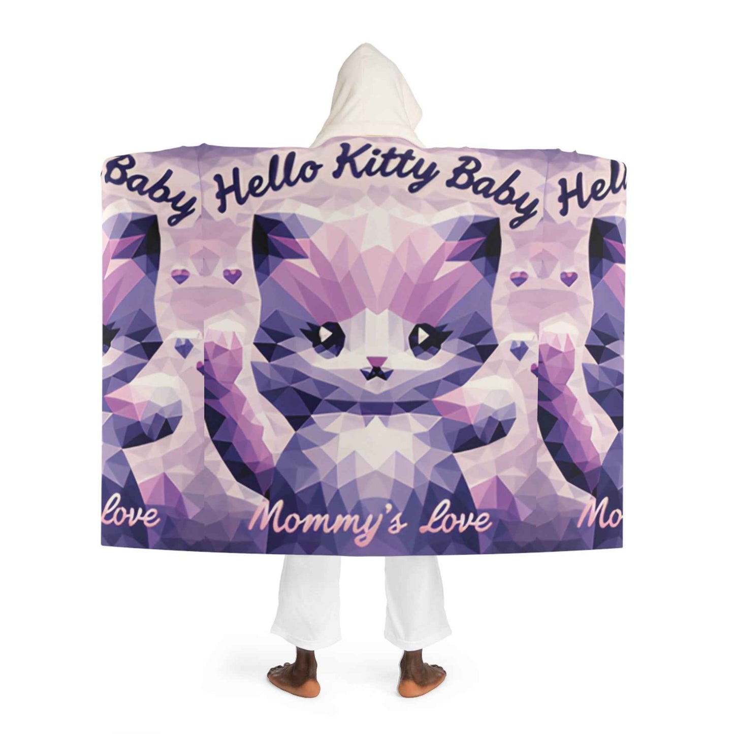 Hello kitty Hooded Blanket Sherpa fleece - Hello Kittyy Blanket Store