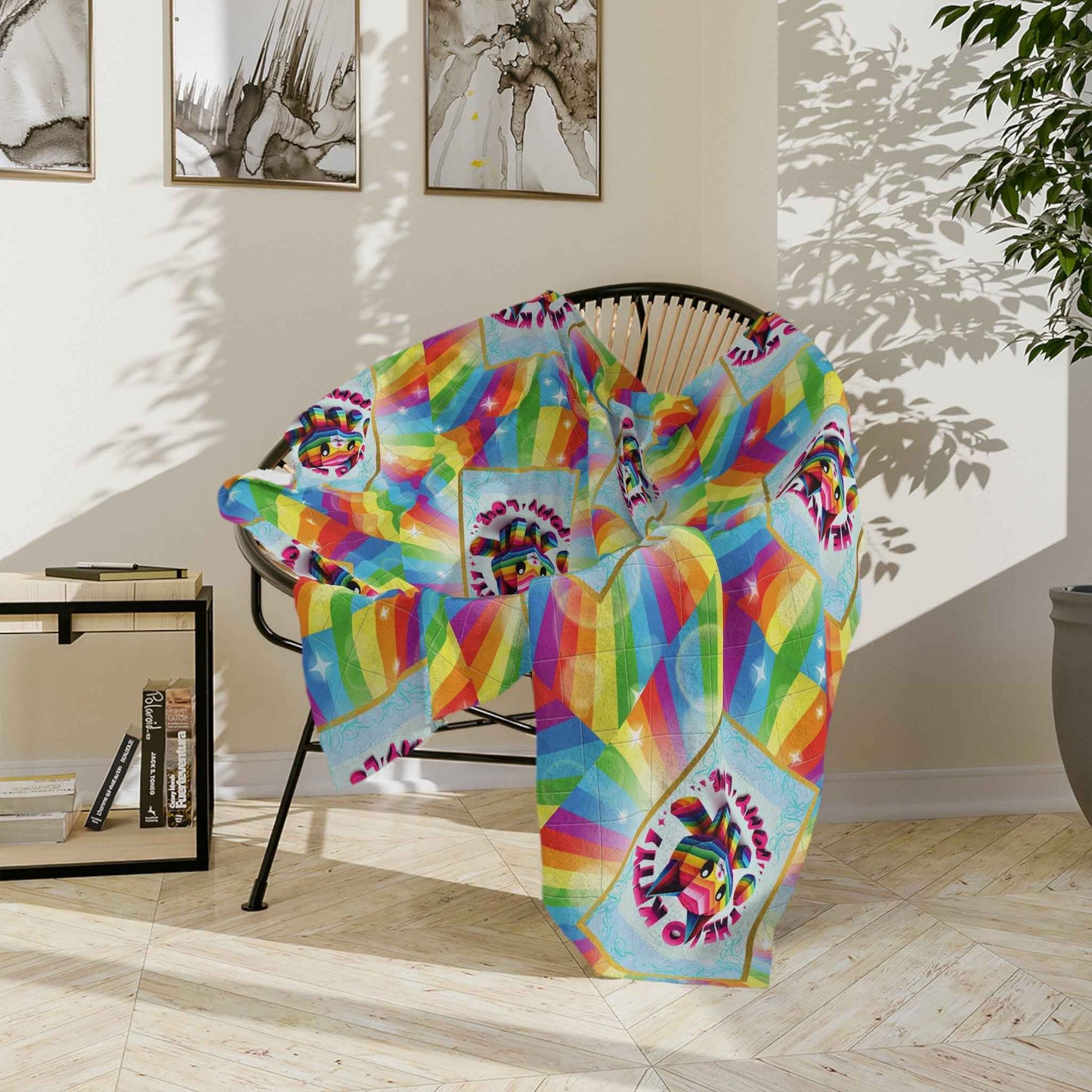 Microfiber Blanket - Hello Kitty Rainbow Design for Teens - Hello Kittyy Blanket Store