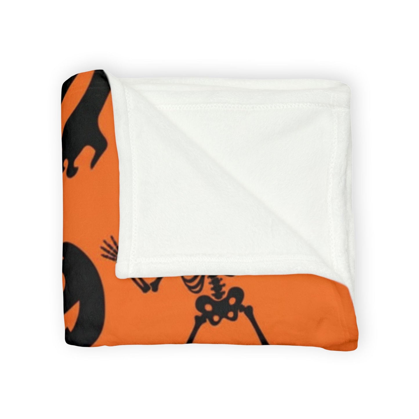 Halloween-Themed Soft Polyester Blanket, Cozy Blanket, Spooky skeleton Decor, Halloween Gift, Warm Throw Blanket, Festive Blanket