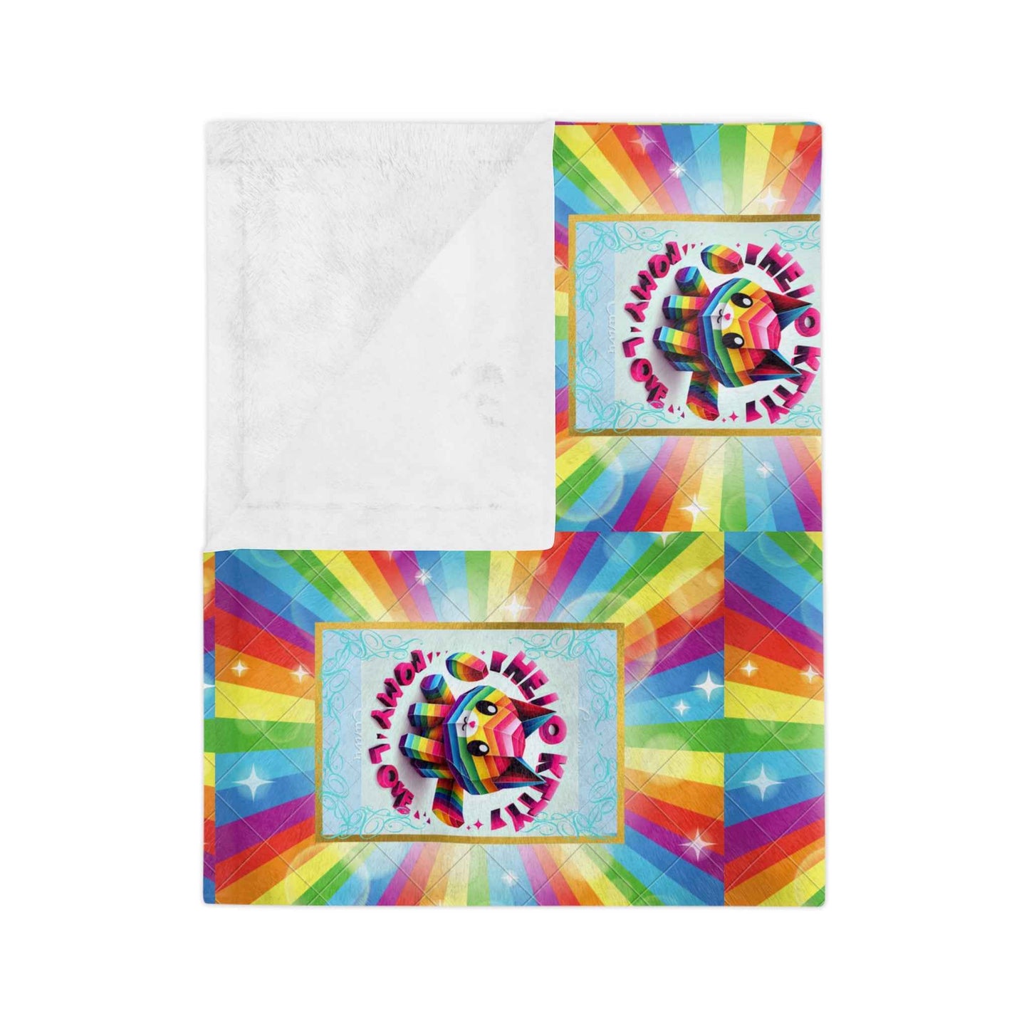 Microfiber Blanket - Hello Kitty Rainbow Design for Teens - Hello Kittyy Blanket Store