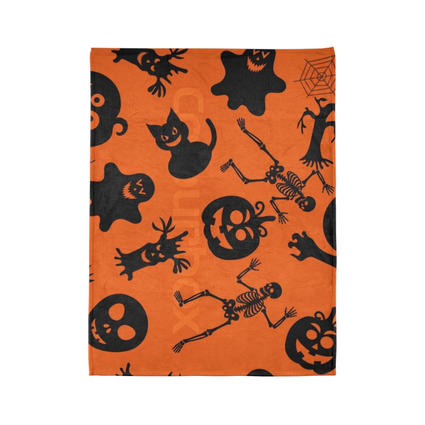 Halloween-Themed Soft Polyester Blanket, Cozy Blanket, Spooky skeleton Decor, Halloween Gift, Warm Throw Blanket, Festive Blanket
