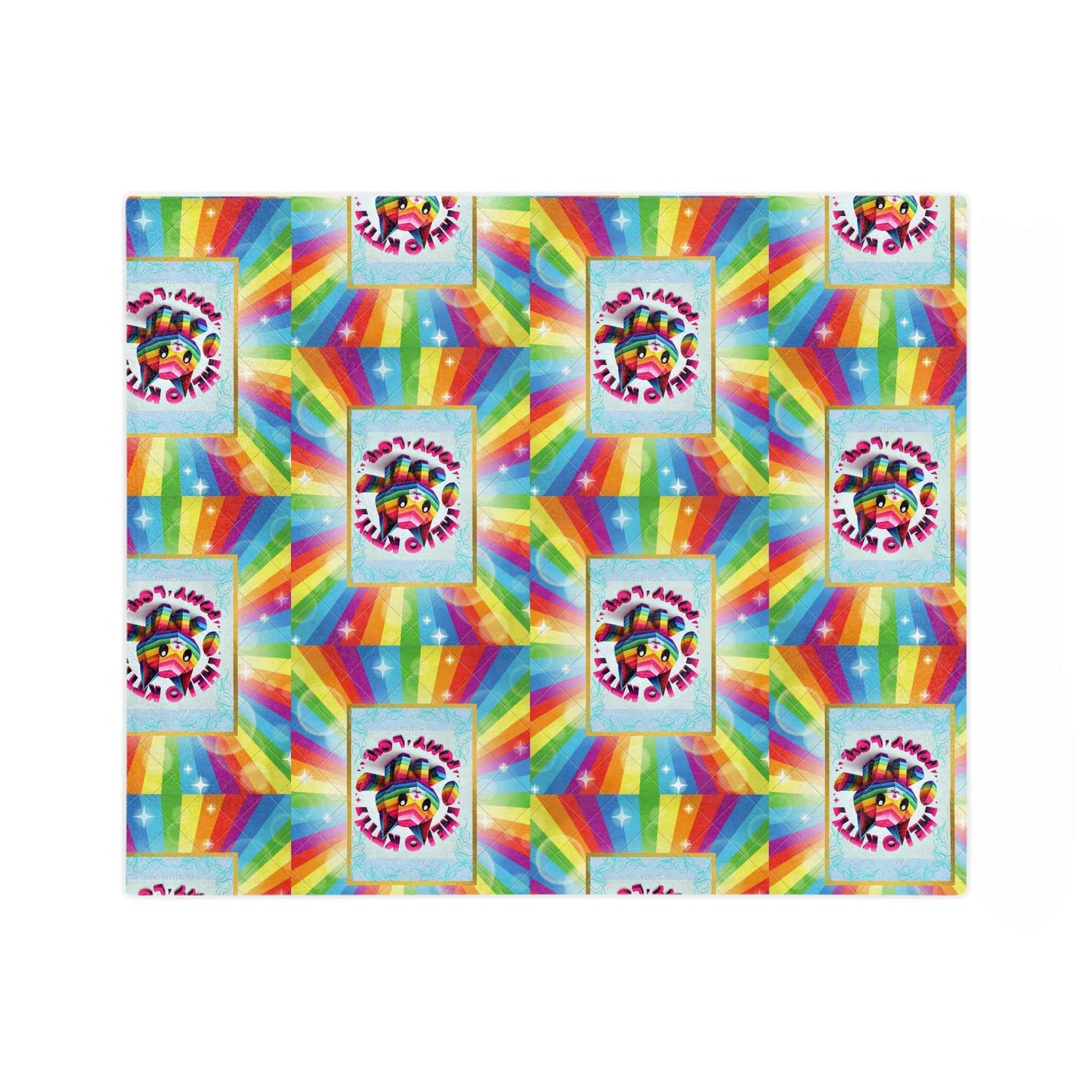 Microfiber Blanket - Hello Kitty Rainbow Design for Teens - Hello Kittyy Blanket Store