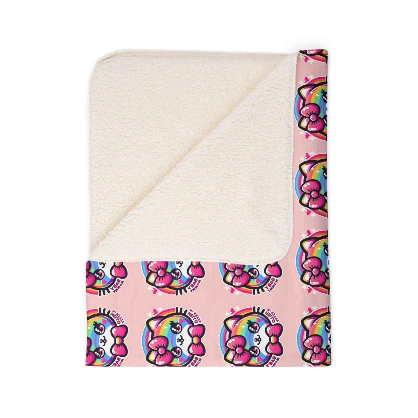 Sherpa Blanket - Hello Kitty Pink Design - Hello Kittyy Blanket Store