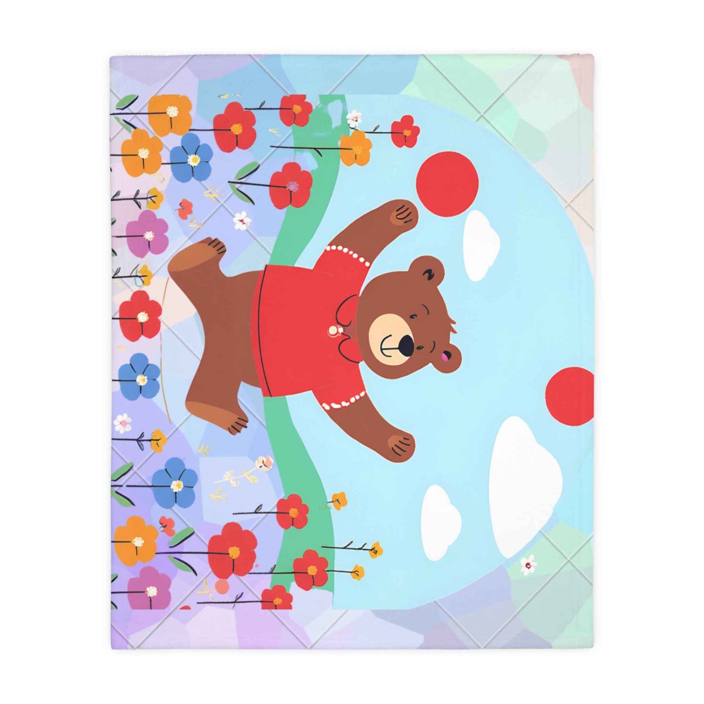 Velveteen Microfiber Blanket - Winnie the Pooh Purple and Blue Double Sided Print - Hello Kittyy Blanket Store
