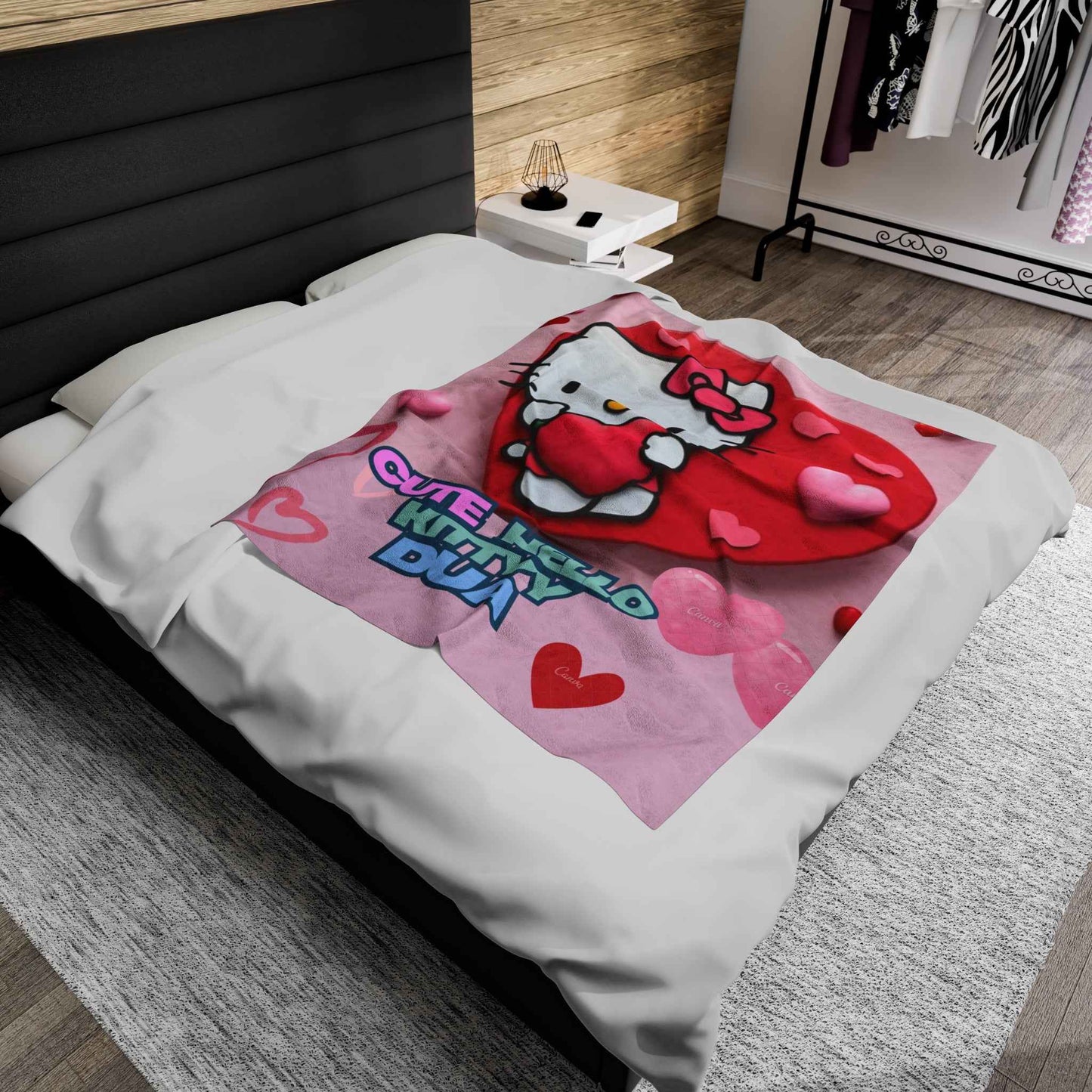 Velveteen Plush Blanket - Hello Kittyy Blanket Store