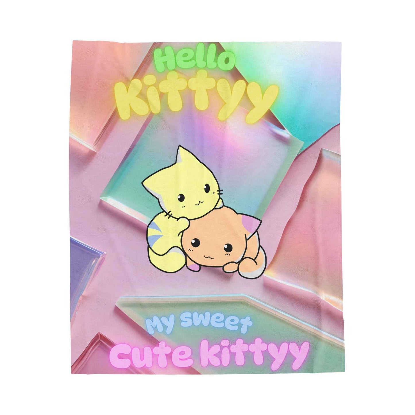 Velveteen Plush Blanket - Hello Kitty Design - Hello Kittyy Blanket Store