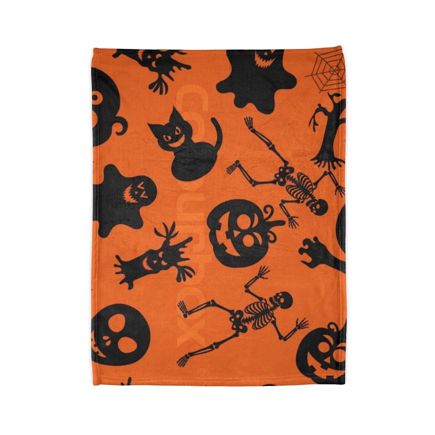 Halloween-Themed Soft Polyester Blanket, Cozy Blanket, Spooky skeleton Decor, Halloween Gift, Warm Throw Blanket, Festive Blanket