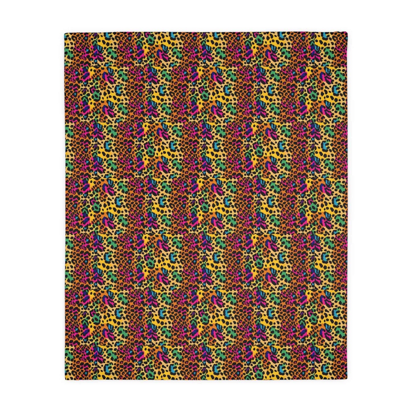 Vibrant laopard Print Velveteen Blanket – Cozy Two-Sided Microfiber Throw - Hello Kittyy Blanket Store