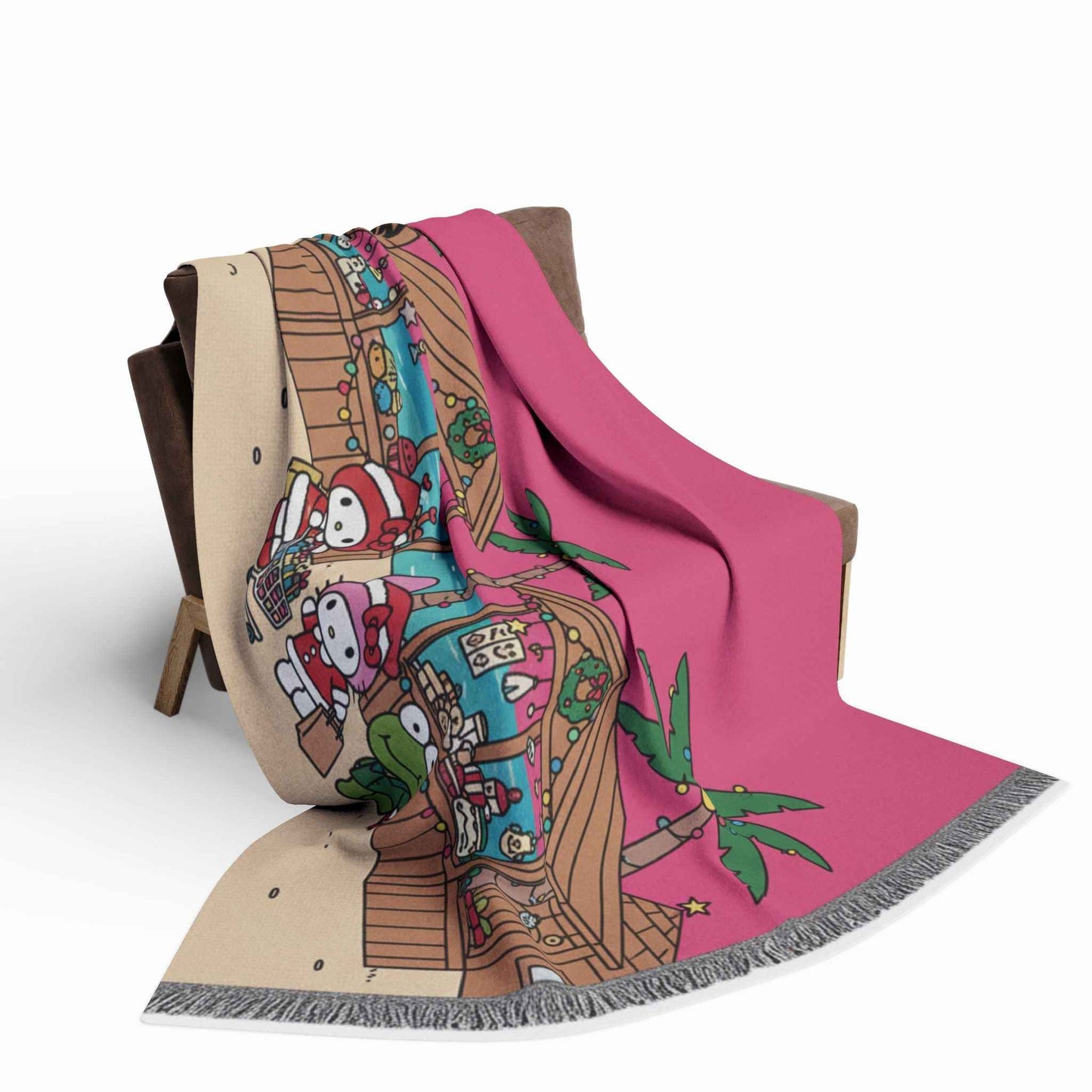 Arctic Fleece Blanket_Hello kitty christmas Saint Martin