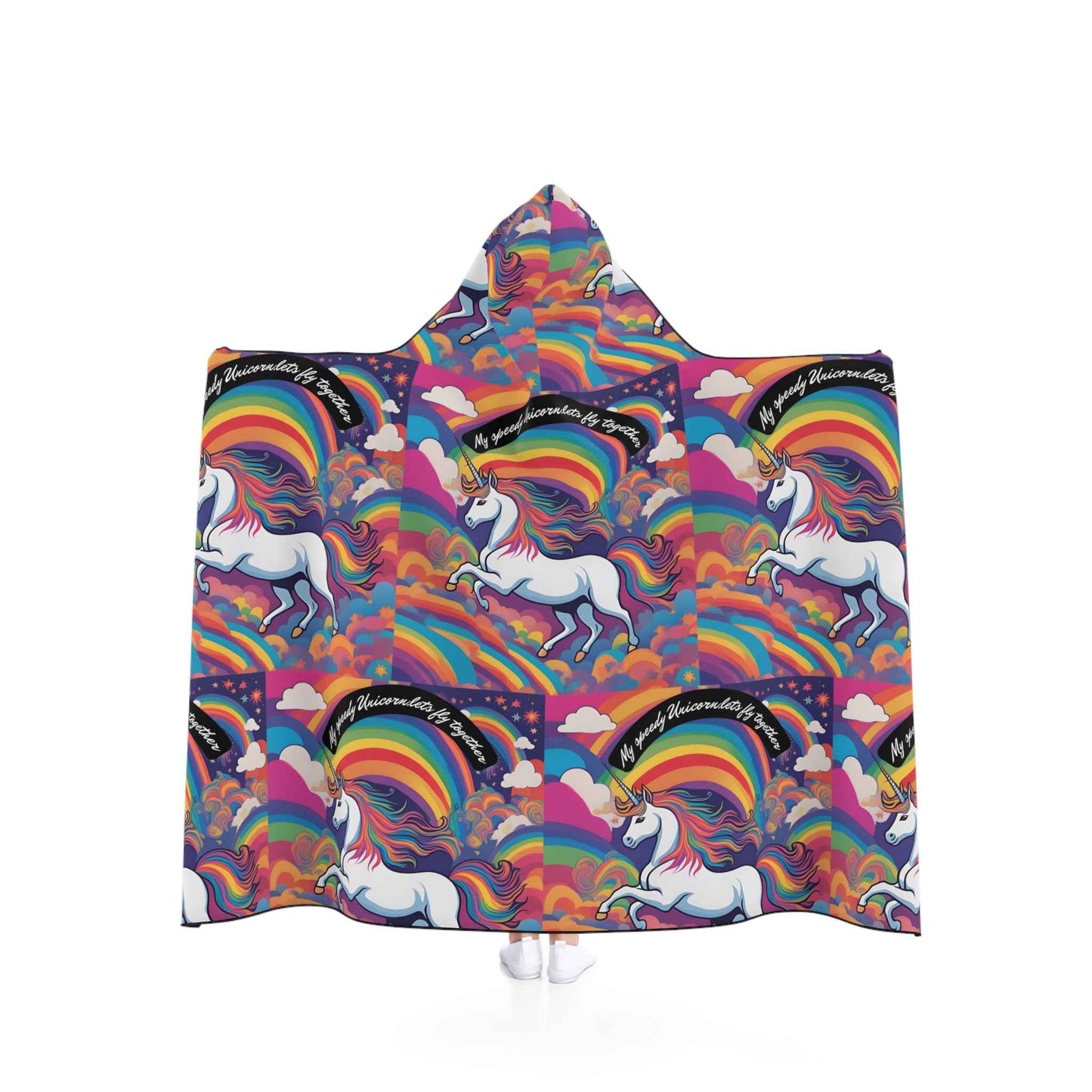 Kids Unicorn Rainbow Hooded Blanket - Hello Kittyy Blanket Store