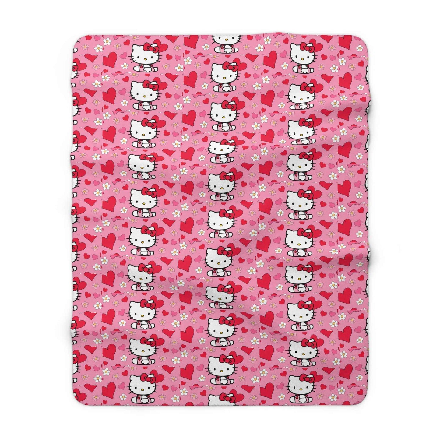 Sherpa Blanket Hello Kitty Pink Valentine's Day Theme - Hello Kittyy Blanket Store