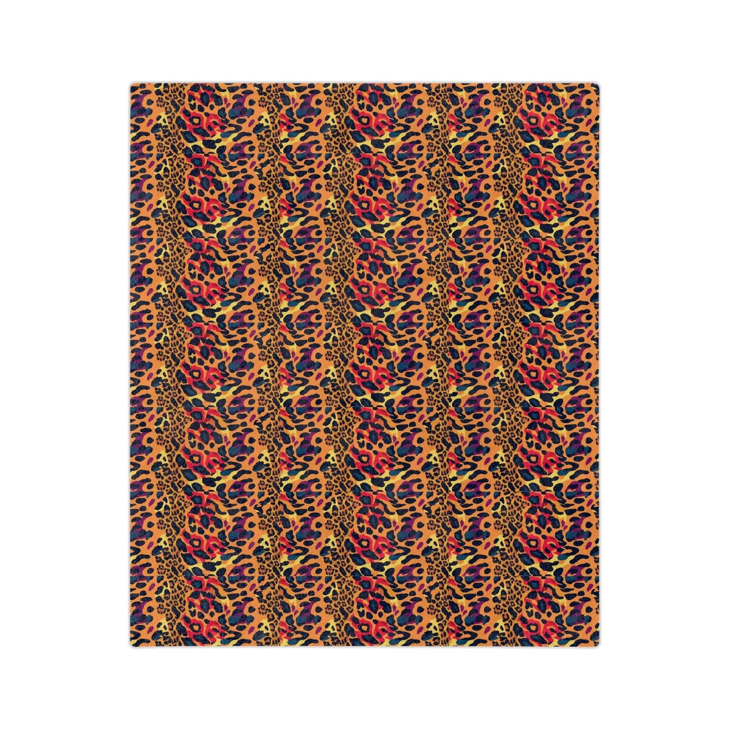 Vibrant Leopard Print Velveteen Microfiber Blanket - Soft & Cozy Decor for Home - Hello Kittyy Blanket Store