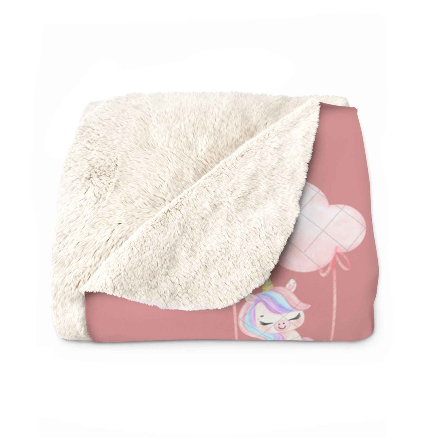 Sherpa Fleece Blanket - Adorable Baby Unicorn Pink Design - Hello Kittyy Blanket Store