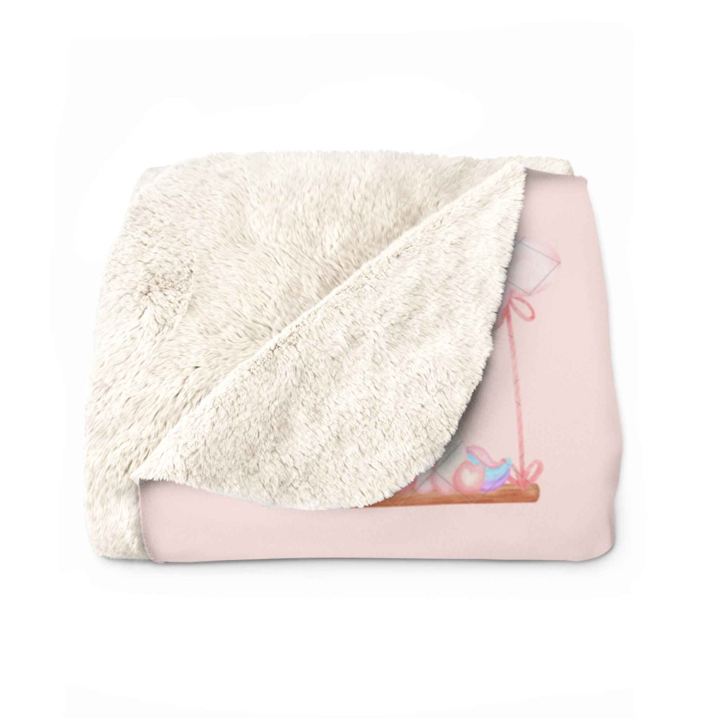 Sherpa Fleece Blanket - Unicorn Baby Girl in the Sky Light Pink - Hello Kittyy Blanket Store