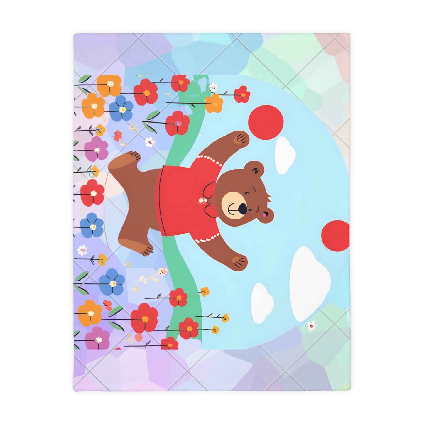 Velveteen Microfiber Blanket - Winnie the Pooh Purple and Blue Double Sided Print - Hello Kittyy Blanket Store