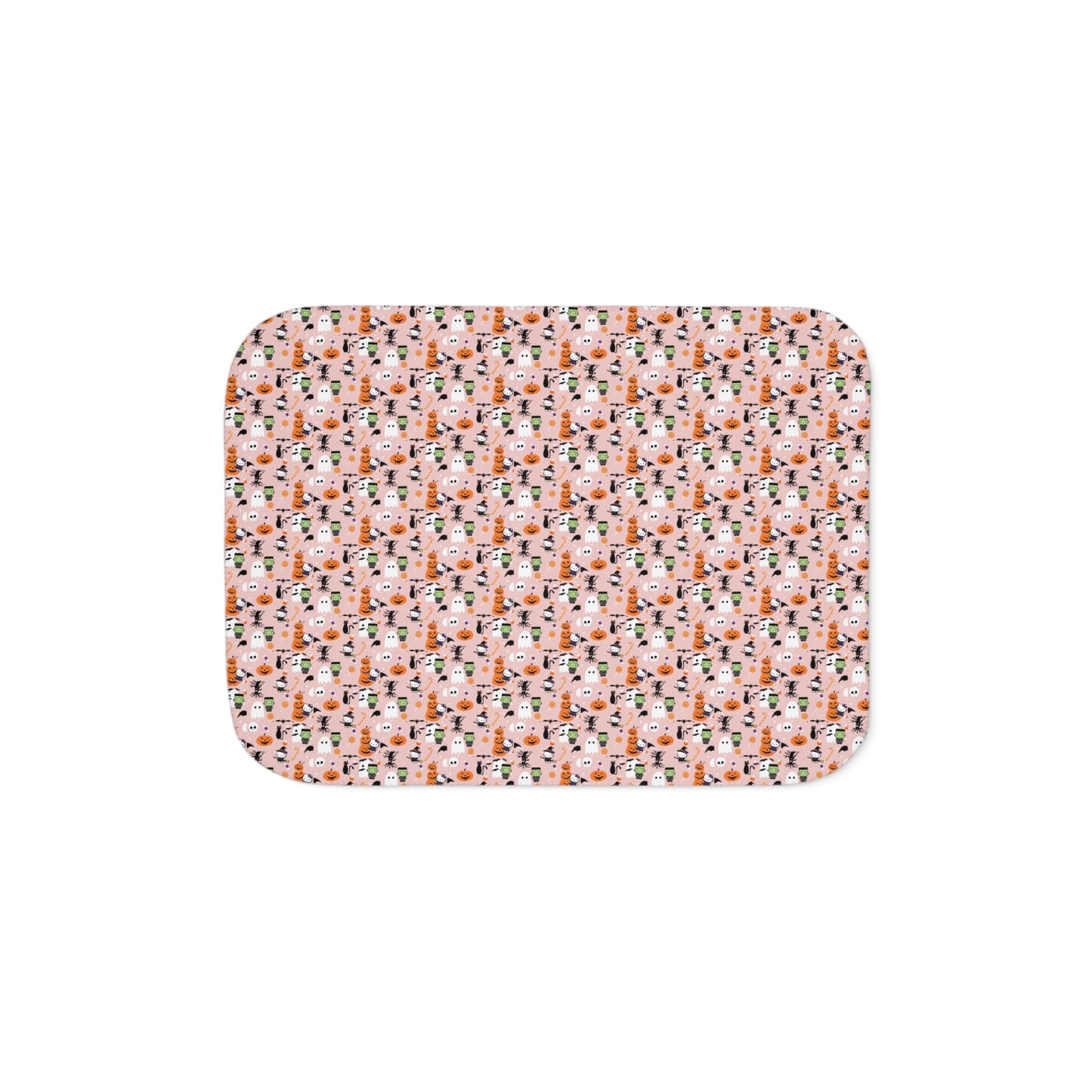 Sherpa Blanket - Soft Frankenstein Hello Kitty Light Pink Sherpa