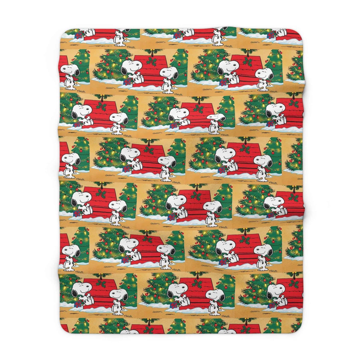 Sherpa Fleece Blanket - Snoopy Christmas Theme - Hello Kittyy Blanket Store