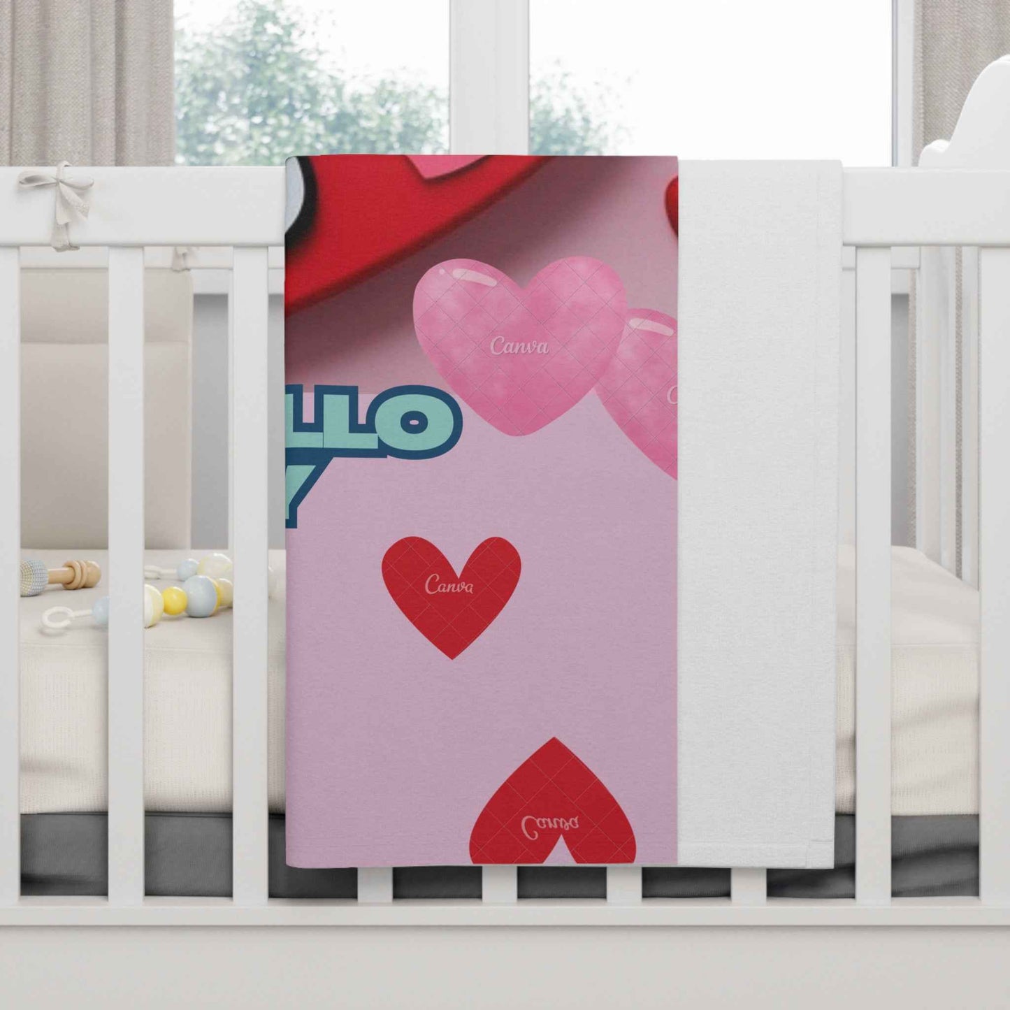 Baby Blanket Hello Kitty Valentine Hearts - Hello Kittyy Blanket Store