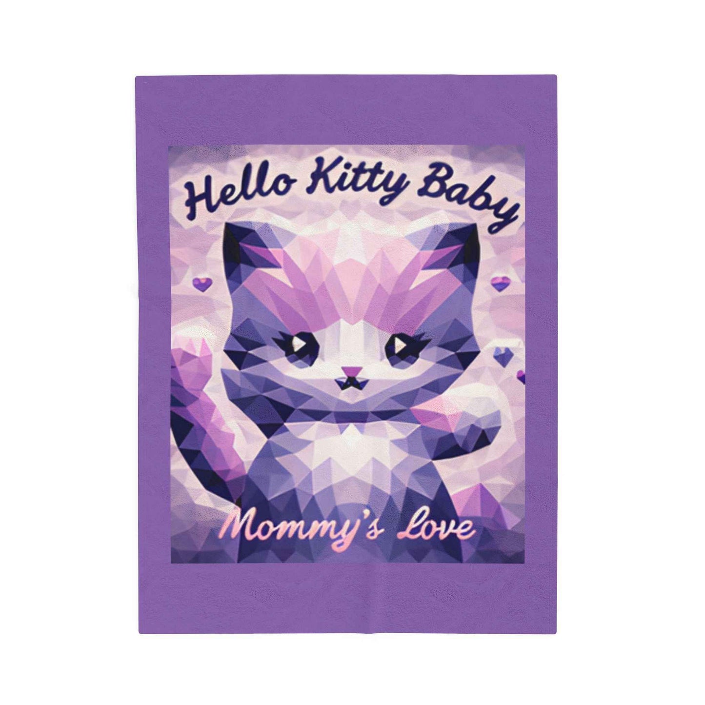 Plush Blanket - Hell9 Kitty Purple Velveteen - Hello Kittyy Blanket Store
