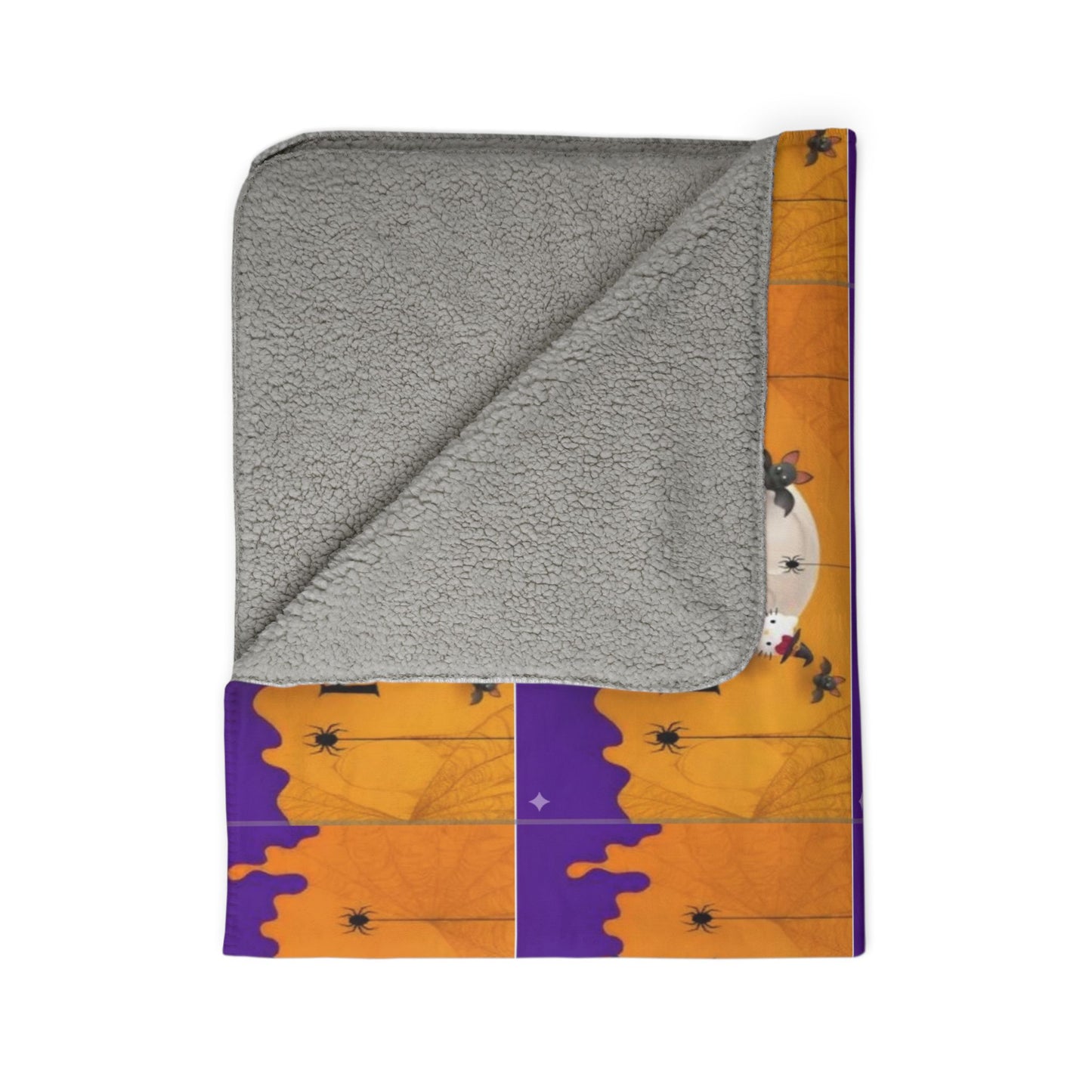 Fleece Sherpa Blanket - Frankenstein Hello Kitty - Happy Halloween Party
