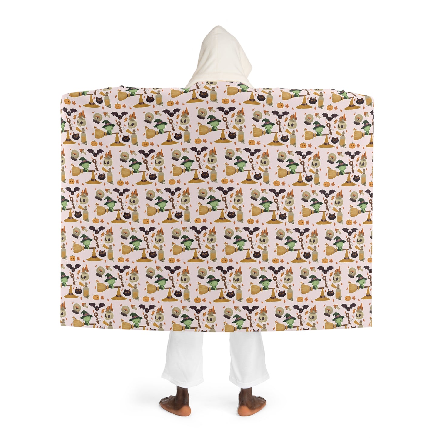 Cozy Hooded Sherpa Fleece Blanket | Cute Animal Print, Warm Throw for Home, Snuggle Wear, Gift Idea, Cozy Nights