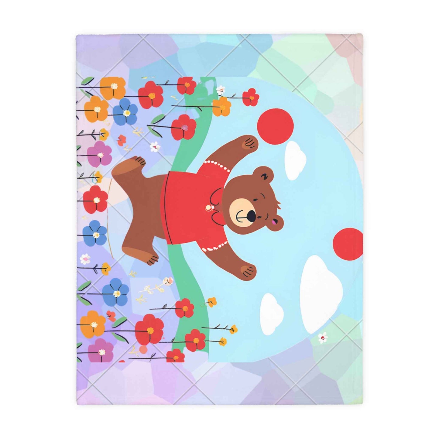 Velveteen Microfiber Blanket - Winnie the Pooh Purple and Blue Double Sided Print - Hello Kittyy Blanket Store