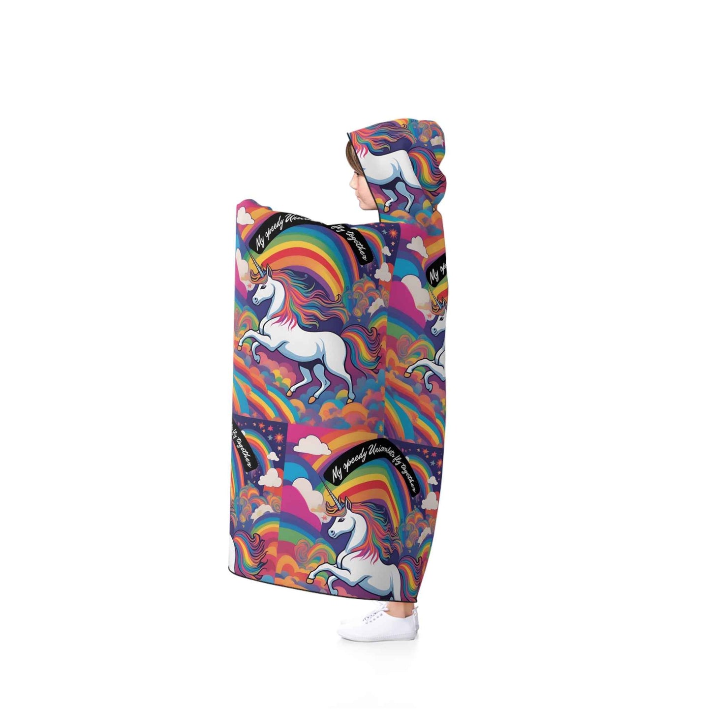 Kids Unicorn Rainbow Hooded Blanket - Hello Kittyy Blanket Store