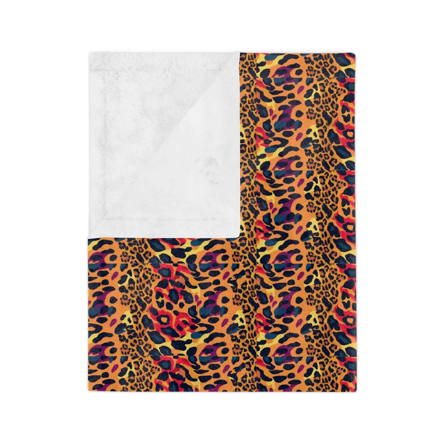 Vibrant Leopard Print Velveteen Microfiber Blanket - Soft & Cozy Decor for Home - Hello Kittyy Blanket Store