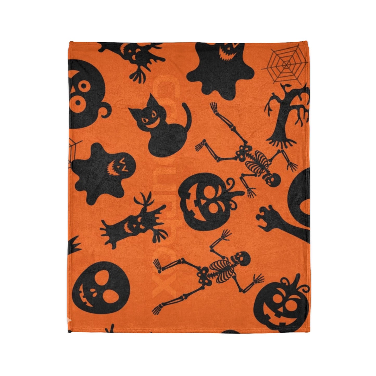 Halloween-Themed Soft Polyester Blanket, Cozy Blanket, Spooky skeleton Decor, Halloween Gift, Warm Throw Blanket, Festive Blanket