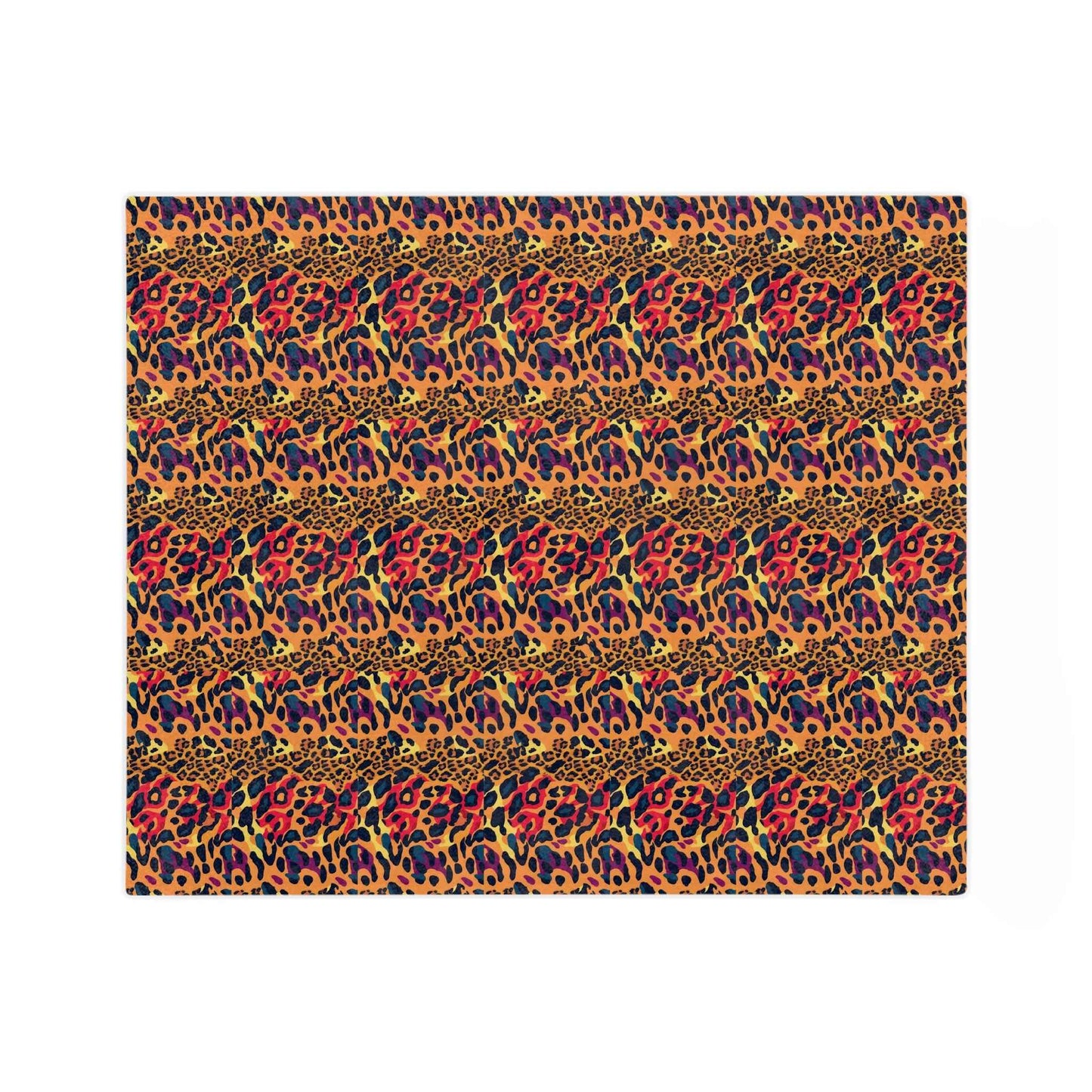 Vibrant Leopard Print Velveteen Microfiber Blanket - Soft & Cozy Decor for Home - Hello Kittyy Blanket Store