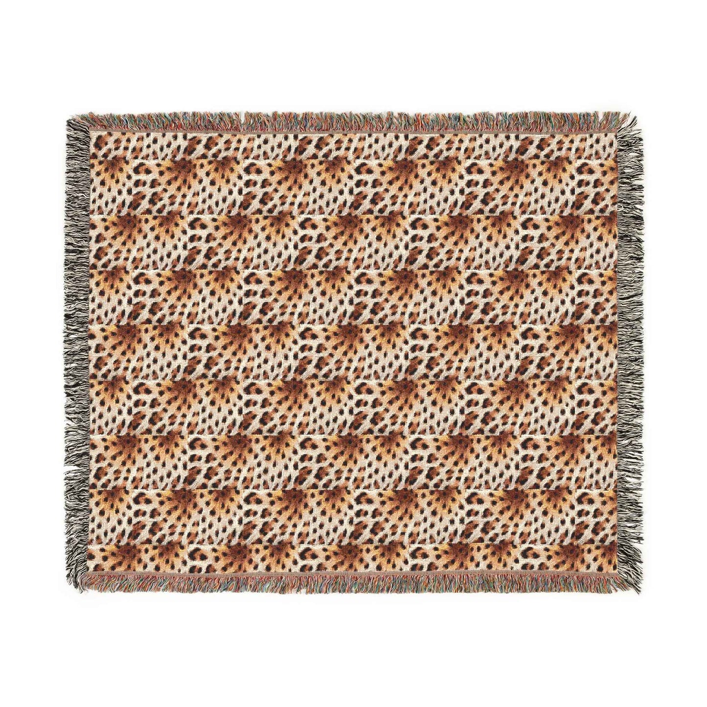 Cozy Woven Blanket leopard print- Stylish Home Decor for Comfort and Warmth - Hello Kittyy Blanket Store