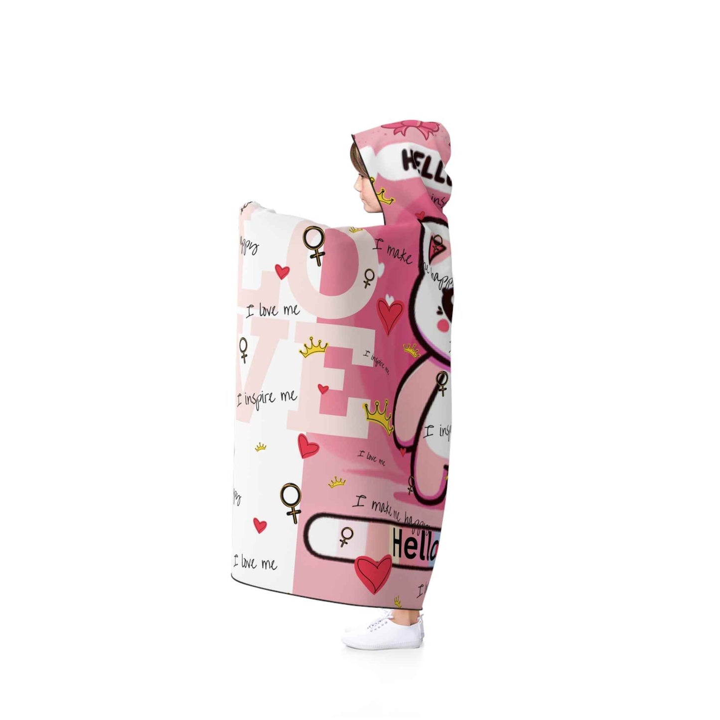Hello kittyy sherpa Hooded Blanket - Hello Kittyy Blanket Store