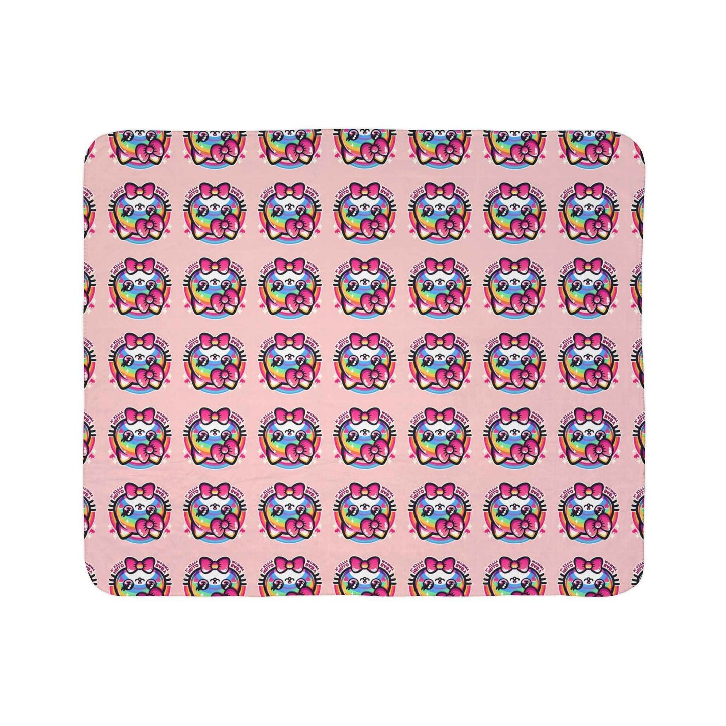Sherpa Blanket - Hello Kitty Pink Design - Hello Kittyy Blanket Store