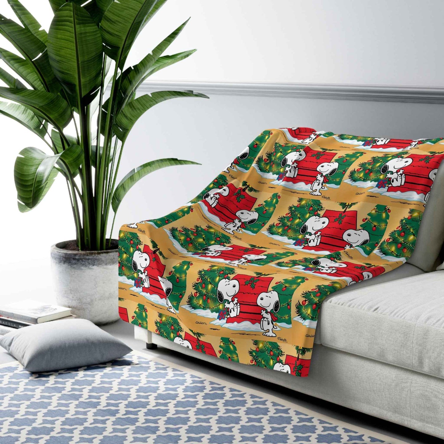 Sherpa Fleece Blanket - Snoopy Christmas Theme - Hello Kittyy Blanket Store