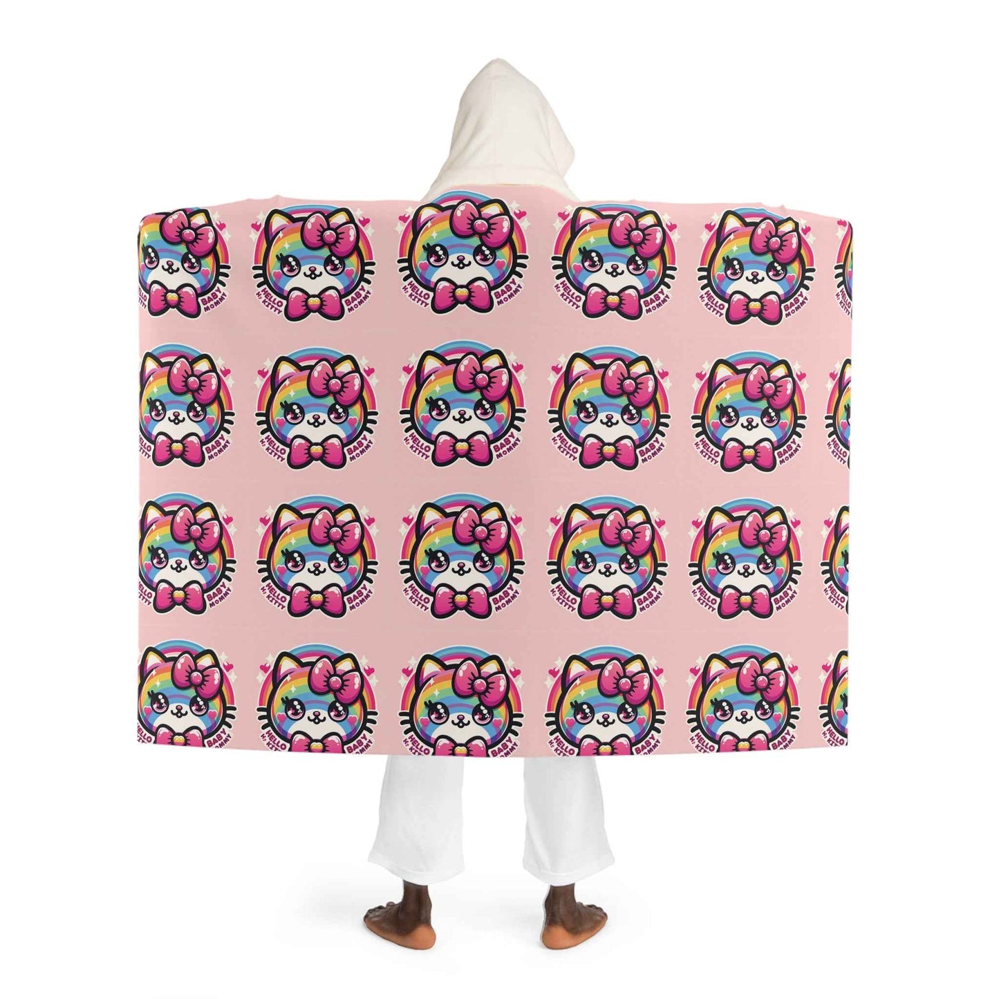 Hooded Sherpa Fleece Blanket - Hello Kittyy Blanket Store