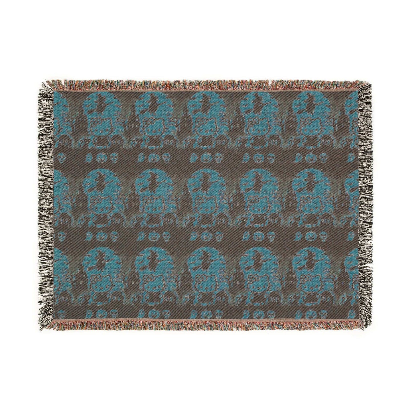 Halloween Woven Blanket - Hello Kitty Orange Blanket for Fans