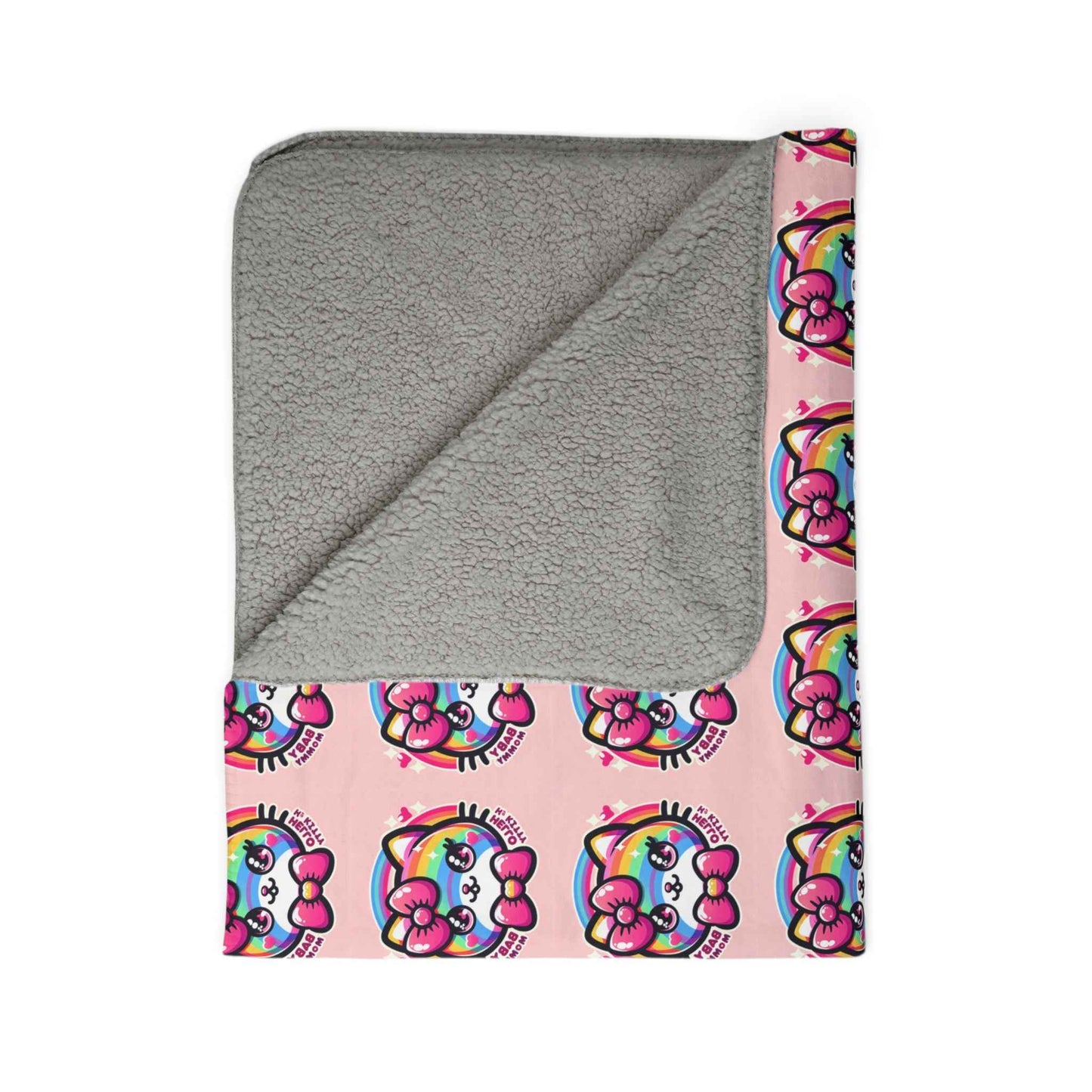 Sherpa Blanket - Hello Kitty Pink Design - Hello Kittyy Blanket Store
