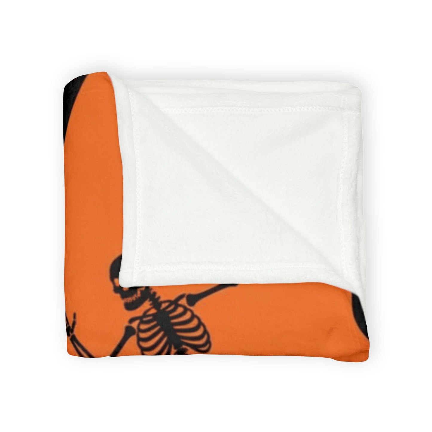 Halloween-Themed Soft Polyester Blanket, Cozy Blanket, Spooky skeleton Decor, Halloween Gift, Warm Throw Blanket, Festive Blanket