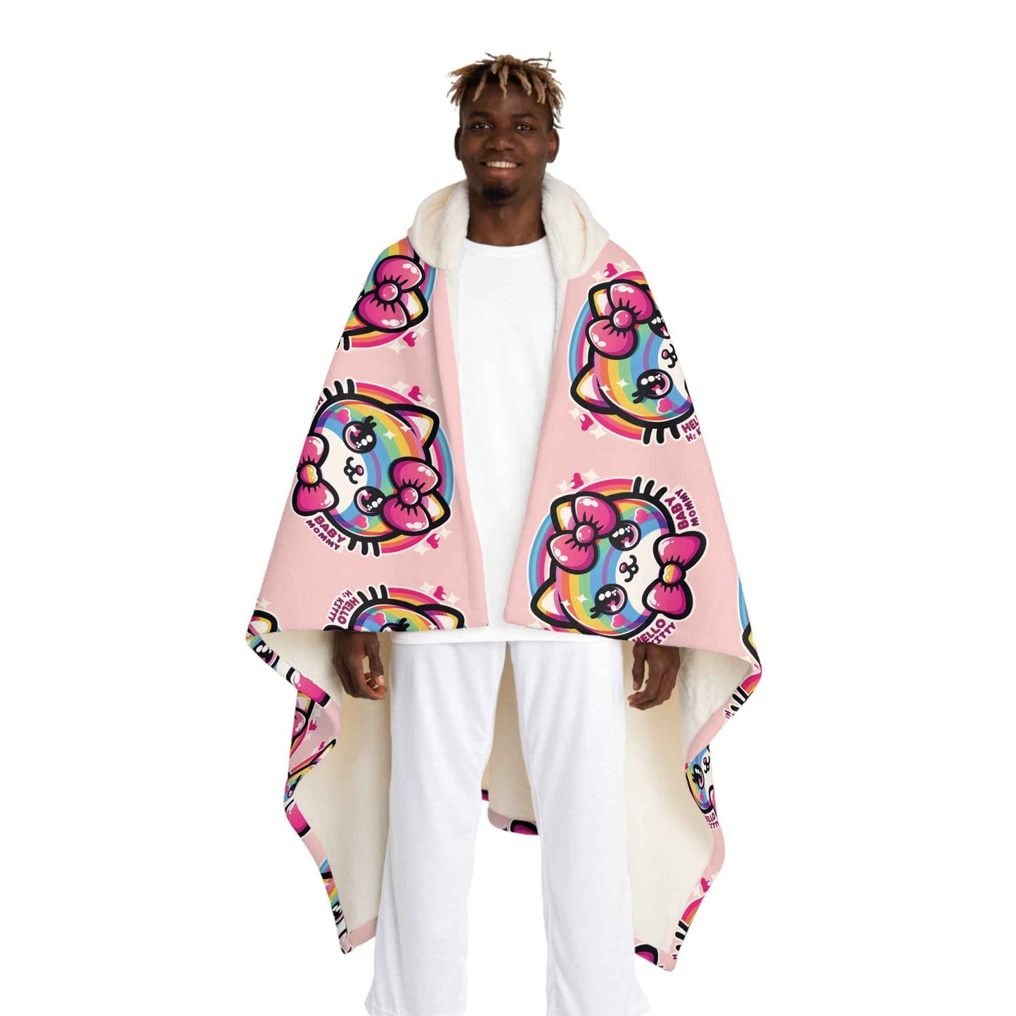 Hooded Sherpa Fleece Blanket - Hello Kittyy Blanket Store