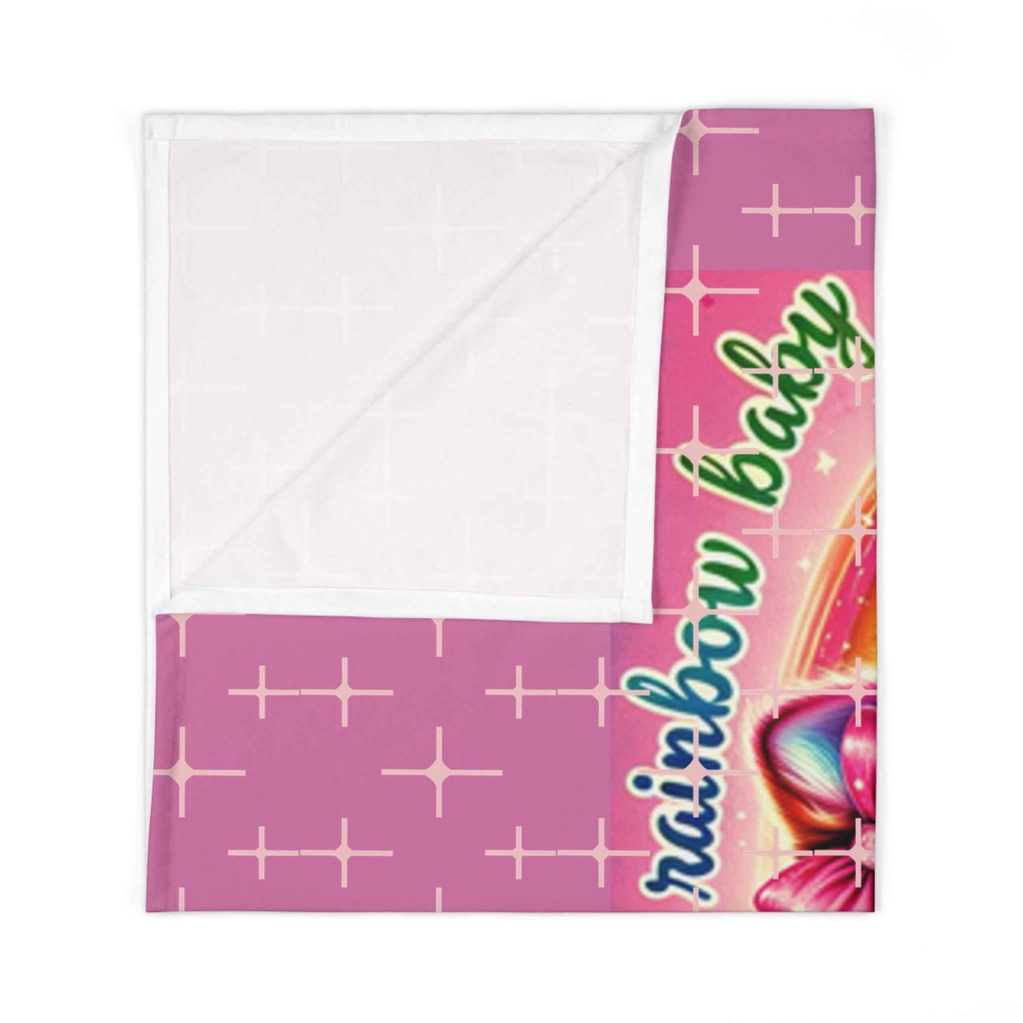 Swaddle Blanket Pink Kitty Rainbow - Hello Kittyy Blanket Store