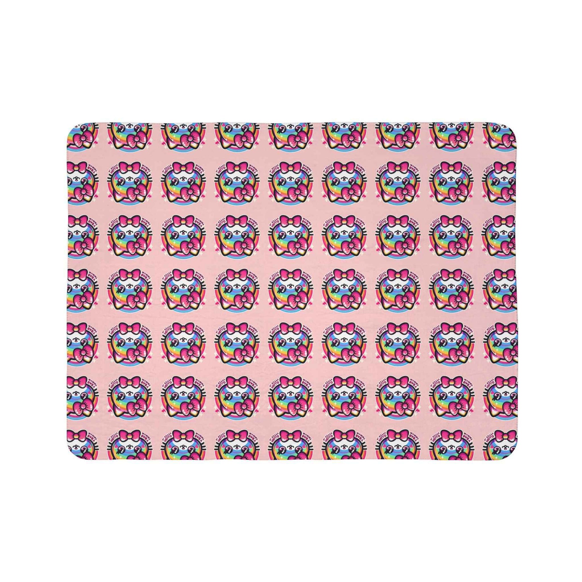 Sherpa Blanket - Hello Kitty Pink Design