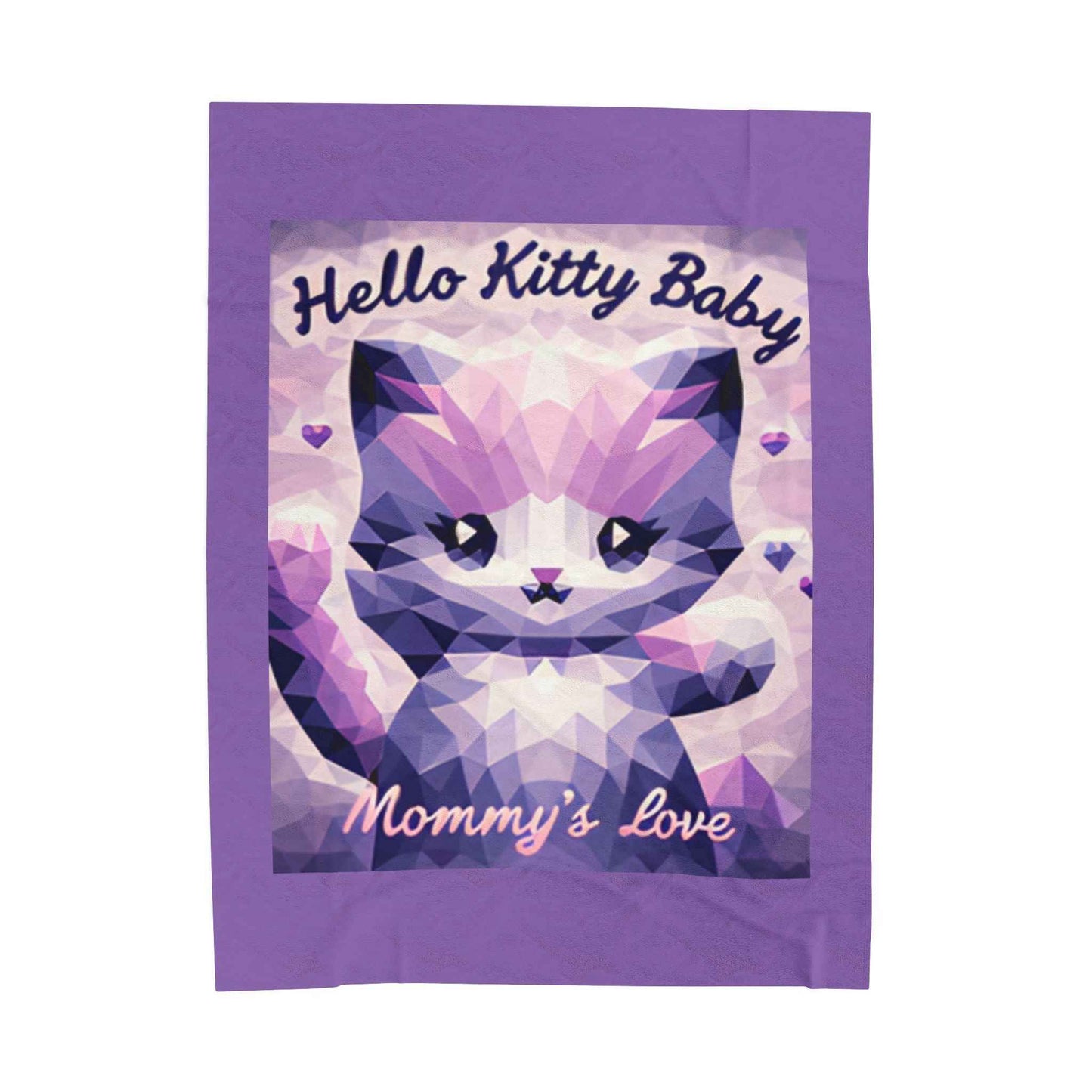 Plush Blanket - Hell9 Kitty Purple Velveteen - Hello Kittyy Blanket Store