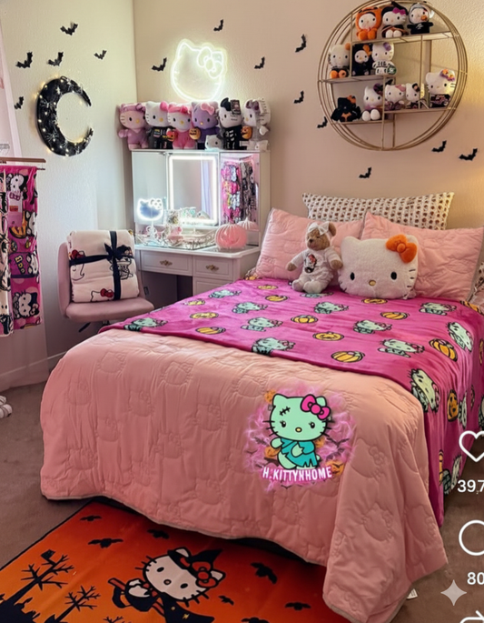 Styling your bedroom with Frankenstein HK Blanket For Halloween|sanrio blankets