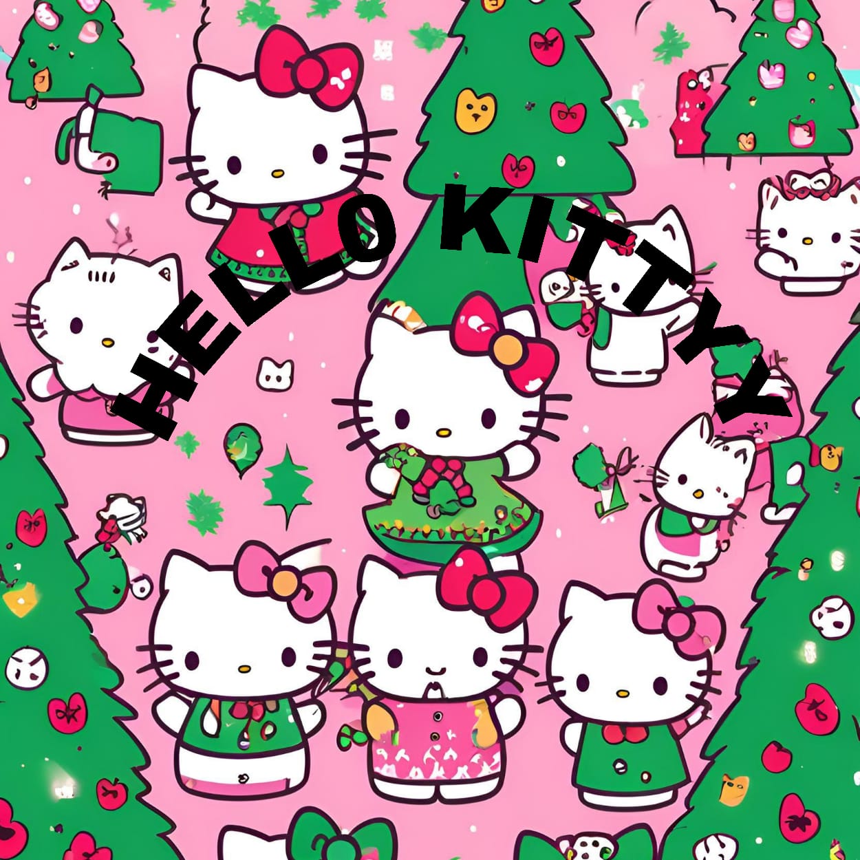 Hello Kittyy Christmas Blanket