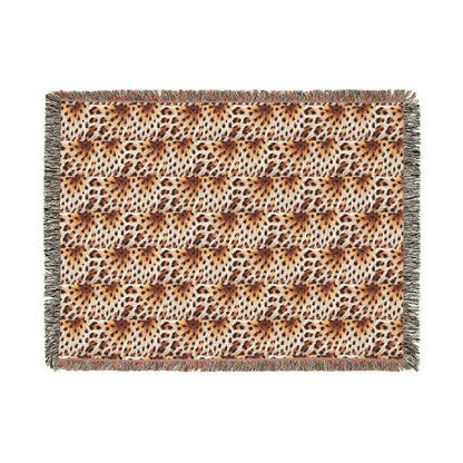 Cozy Woven Blanket  leopard print- Stylish Home Decor for Comfort and Warmth