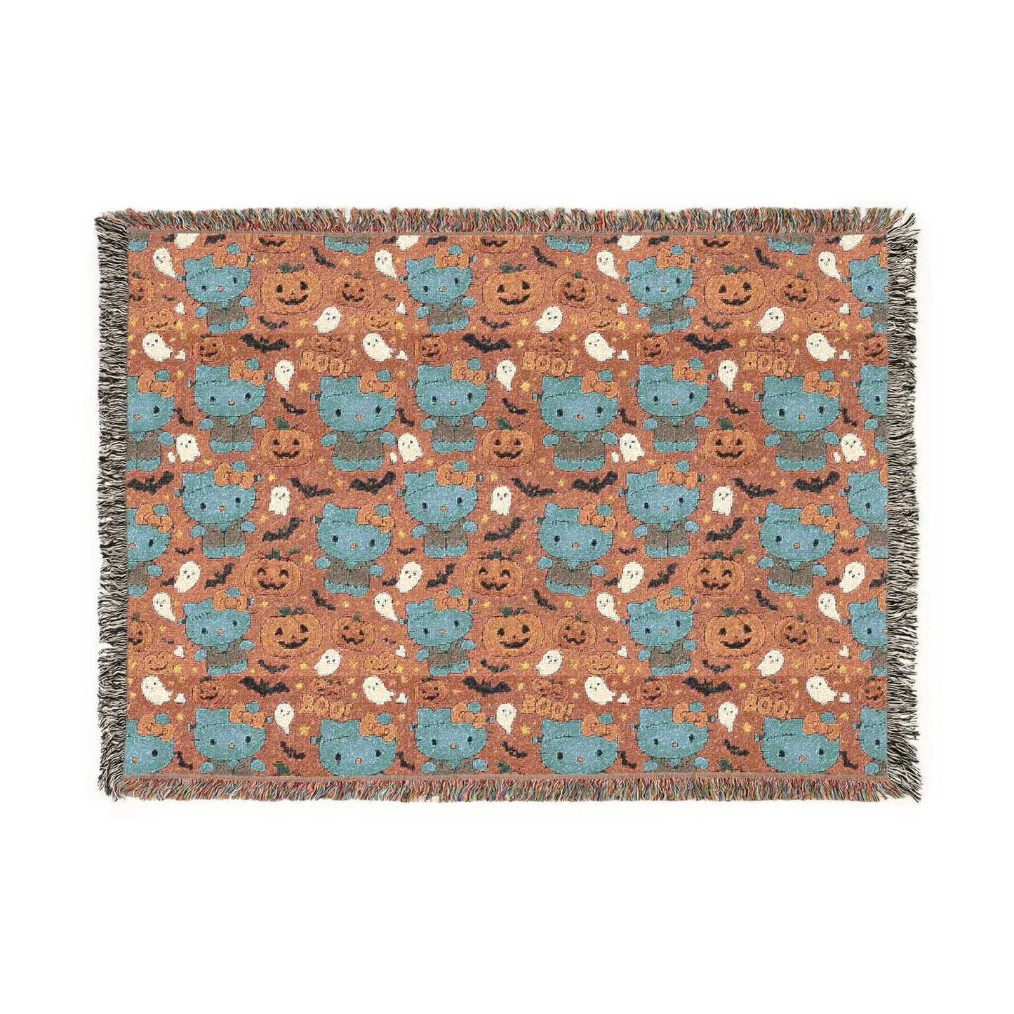 Woven Blanket - Pink Frankenstein Halloween Lovers Trending Design