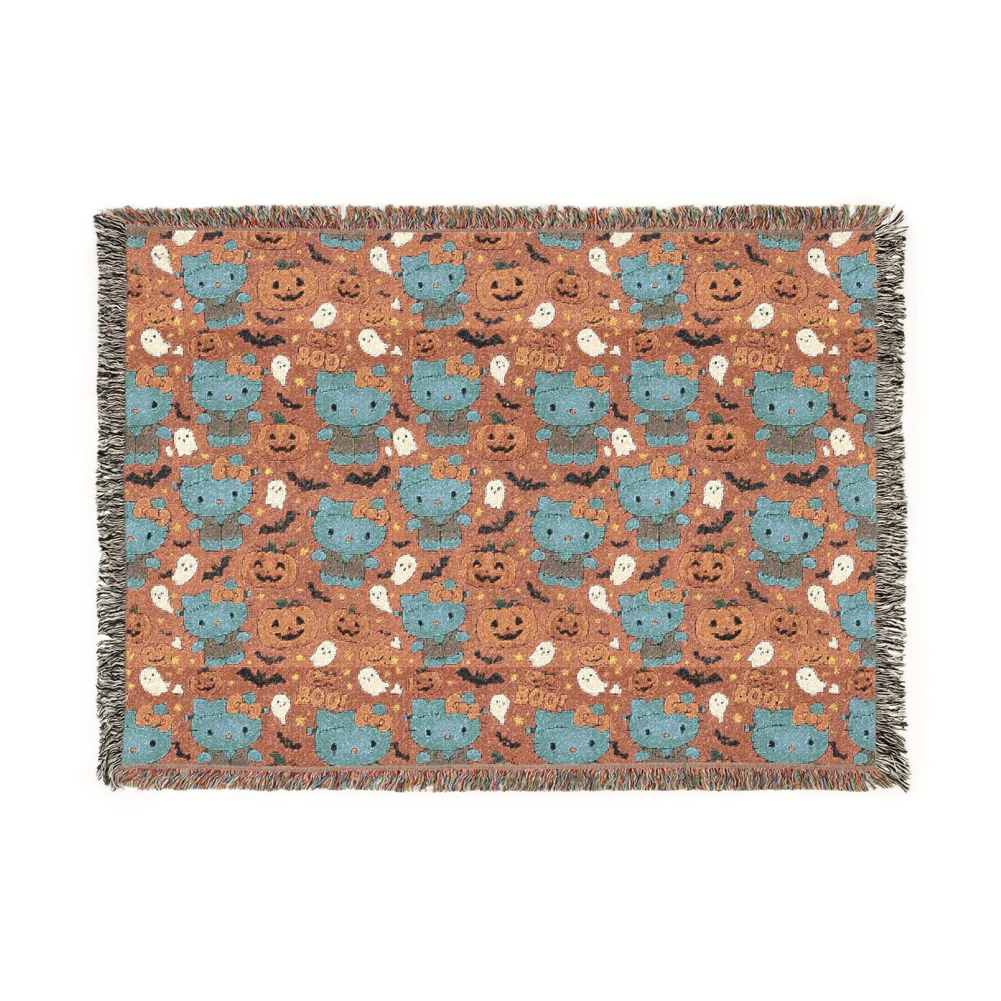 Woven Blanket - Pink Frankenstein Halloween Lovers Trending Design